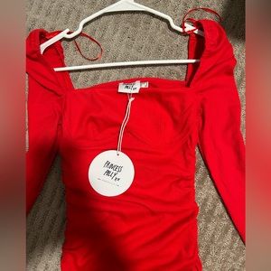 Princess Polly Portia Mini Dress Red, size US 2/ AU 6